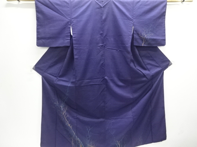 JAPANESE KIMONO / ANTIQUE KIMONO / SILK / TSUMUGI / GROVE